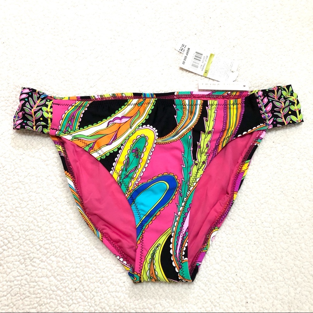 TRINA TURK Garden Paisley Hipster Bottom Size 14